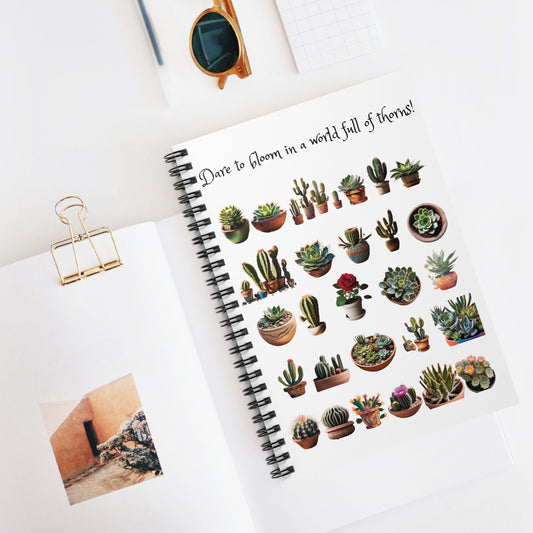 Dare to Bloom Ruled Spiral Notebook