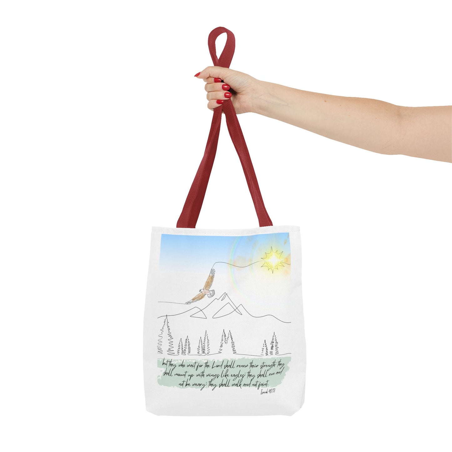 Wings like eagles Tote Bag