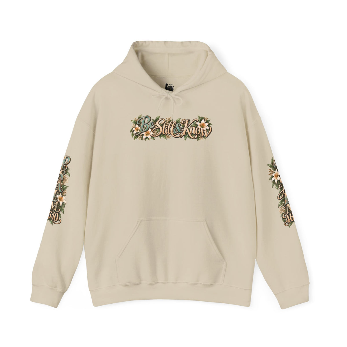 Be Still Hoodie — "Be Still, Know That I Am God" Christian Graphic Hooded Sweatshirt