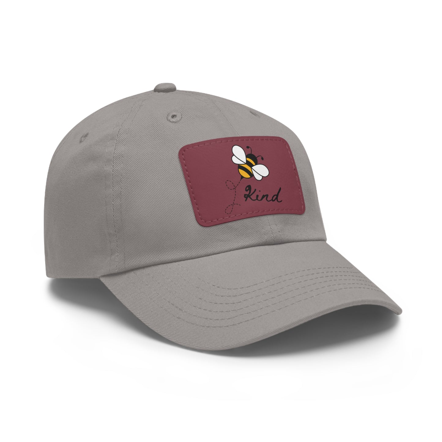 Bee Kind baseball cap with leather patch