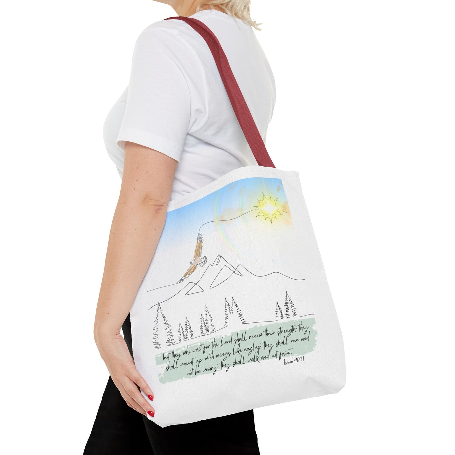 Wings like eagles Tote Bag