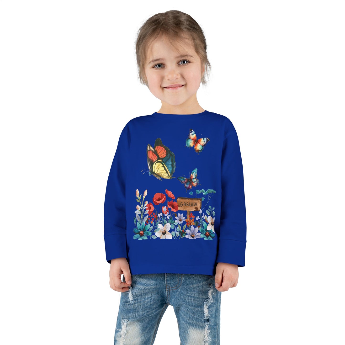 Butterfly garden Toddler Long Sleeve Tee