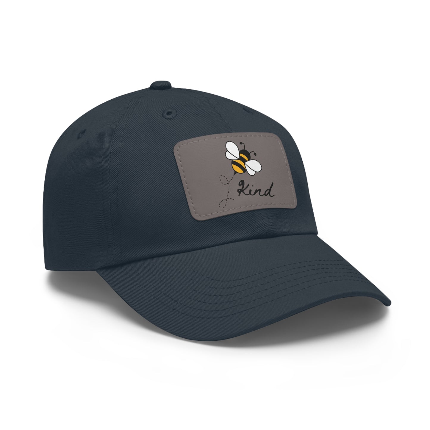 Bee Kind baseball cap with leather patch