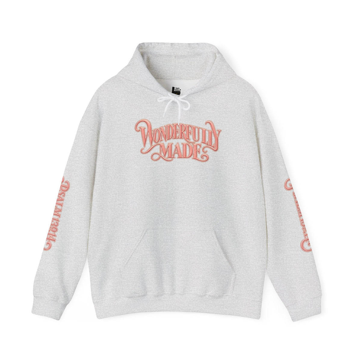 Wonderfully Made Hoodie — Floral Pearl Backprint Hooded Sweatshirt