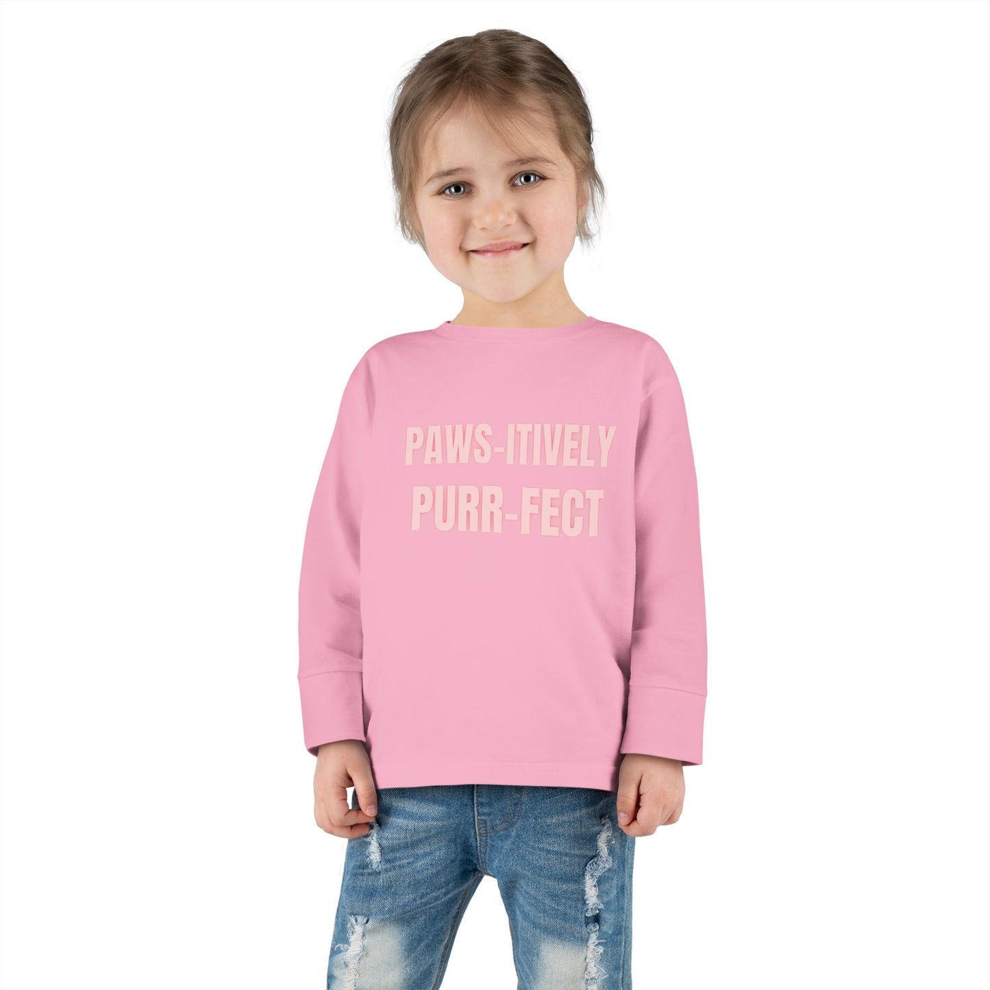 Paws-itively Purr-fect Toddler Long Sleeve Tee