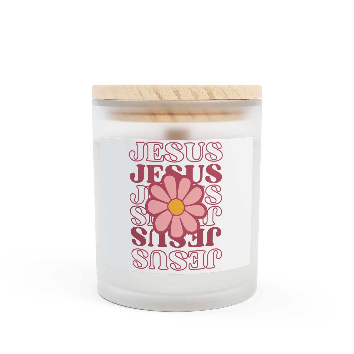 Jesus Frosted Glass Candle, 11oz