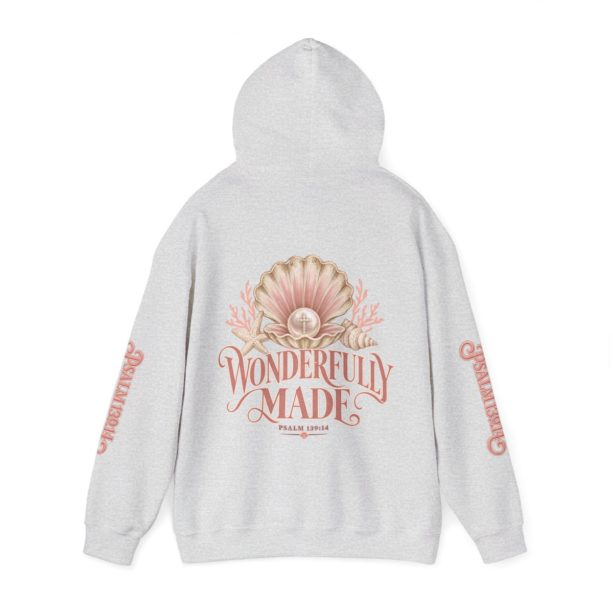 Wonderfully Made Hoodie — Floral Pearl Backprint Hooded Sweatshirt
