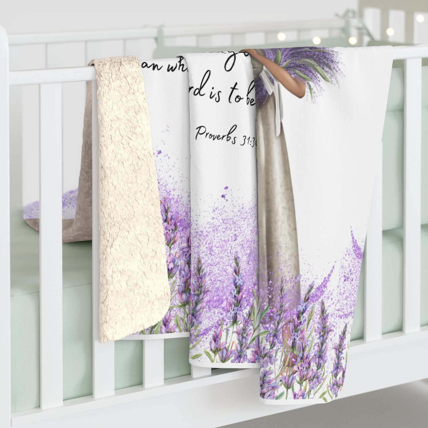 Proverbs 31 Sherpa Fleece Blanket