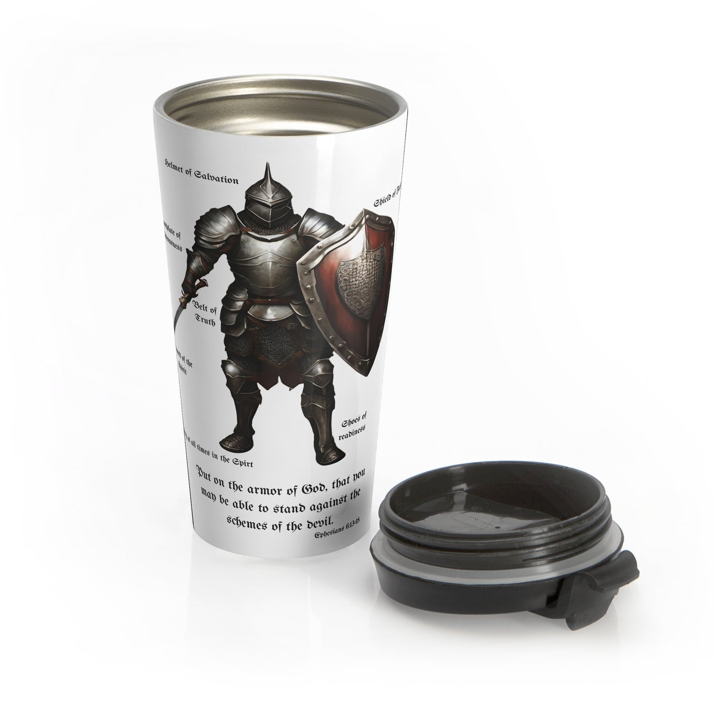 Full Armor of God Stainless Steel Travel Mug