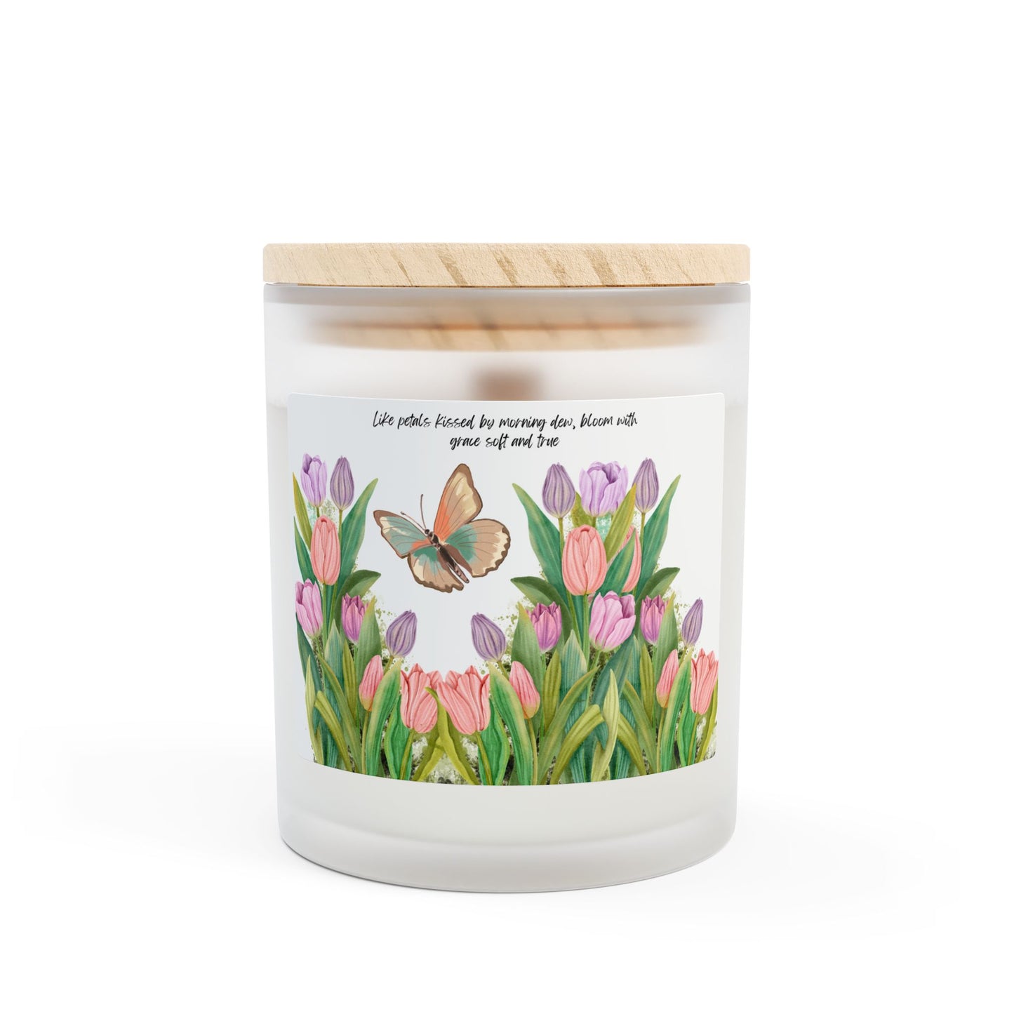 Kissed Petals Glass Candle, 11oz