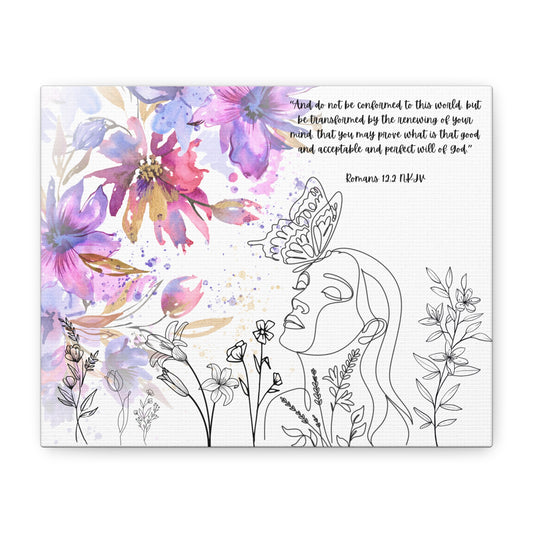 Renew your mind Canvas Wall Art — Inspirational Scripture Decor