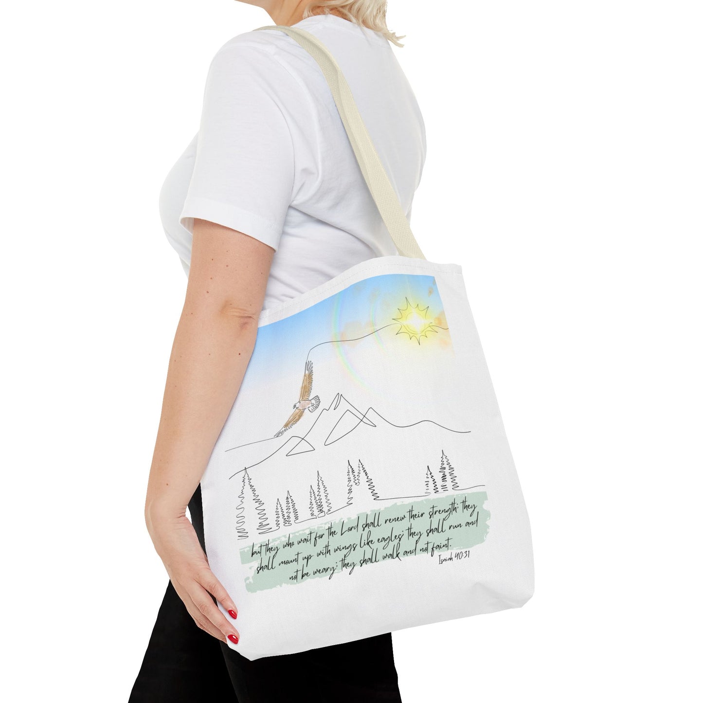 Wings like eagles Tote Bag