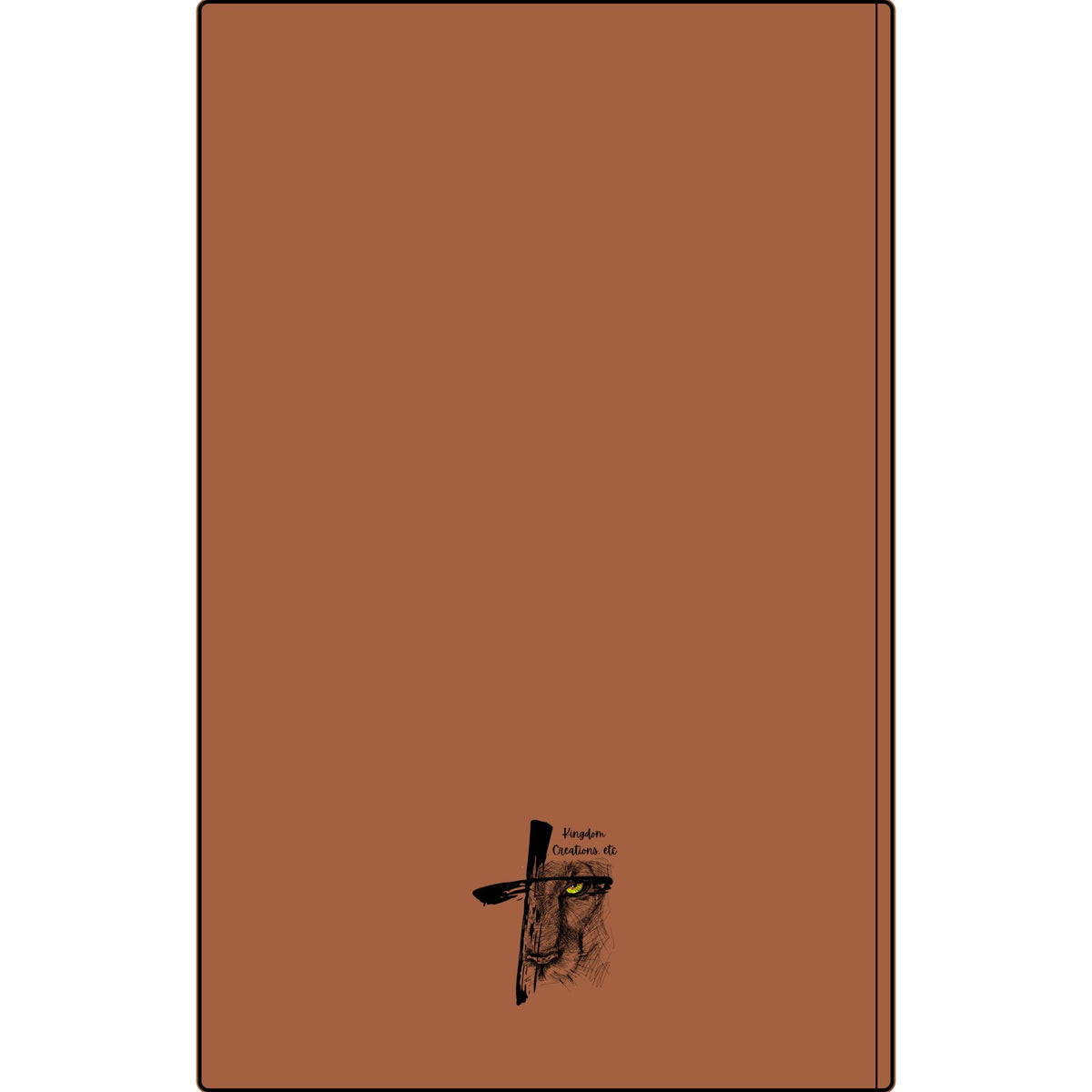 Unshaken Vegan Leather Journal — Psalm 62:6 Engraved Mountain Faith Notebook