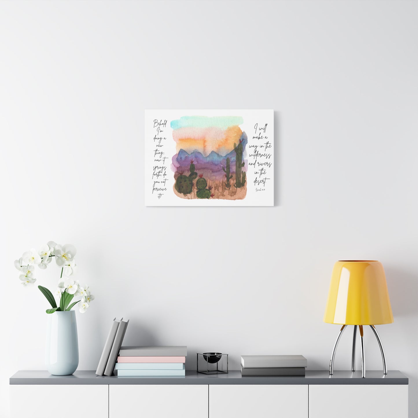 Behold ai’m Doing a New Thing Wall Canvas — Matte Stretched Canvas with Verse