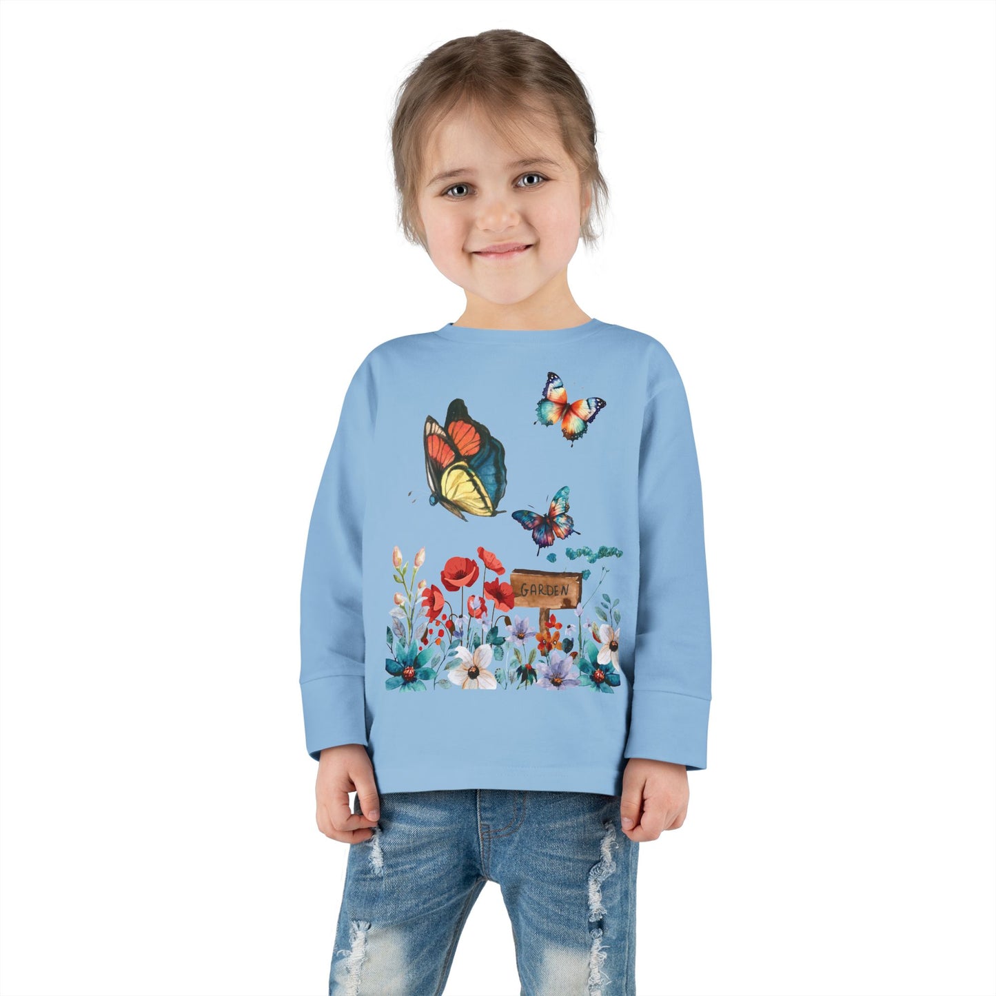 Butterfly garden Toddler Long Sleeve Tee