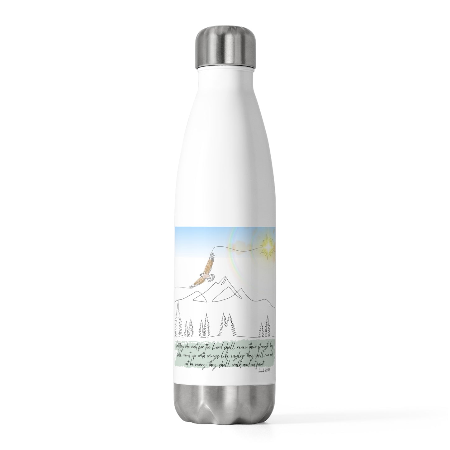 Wings like Eagles 20oz Insulated Water Bottle