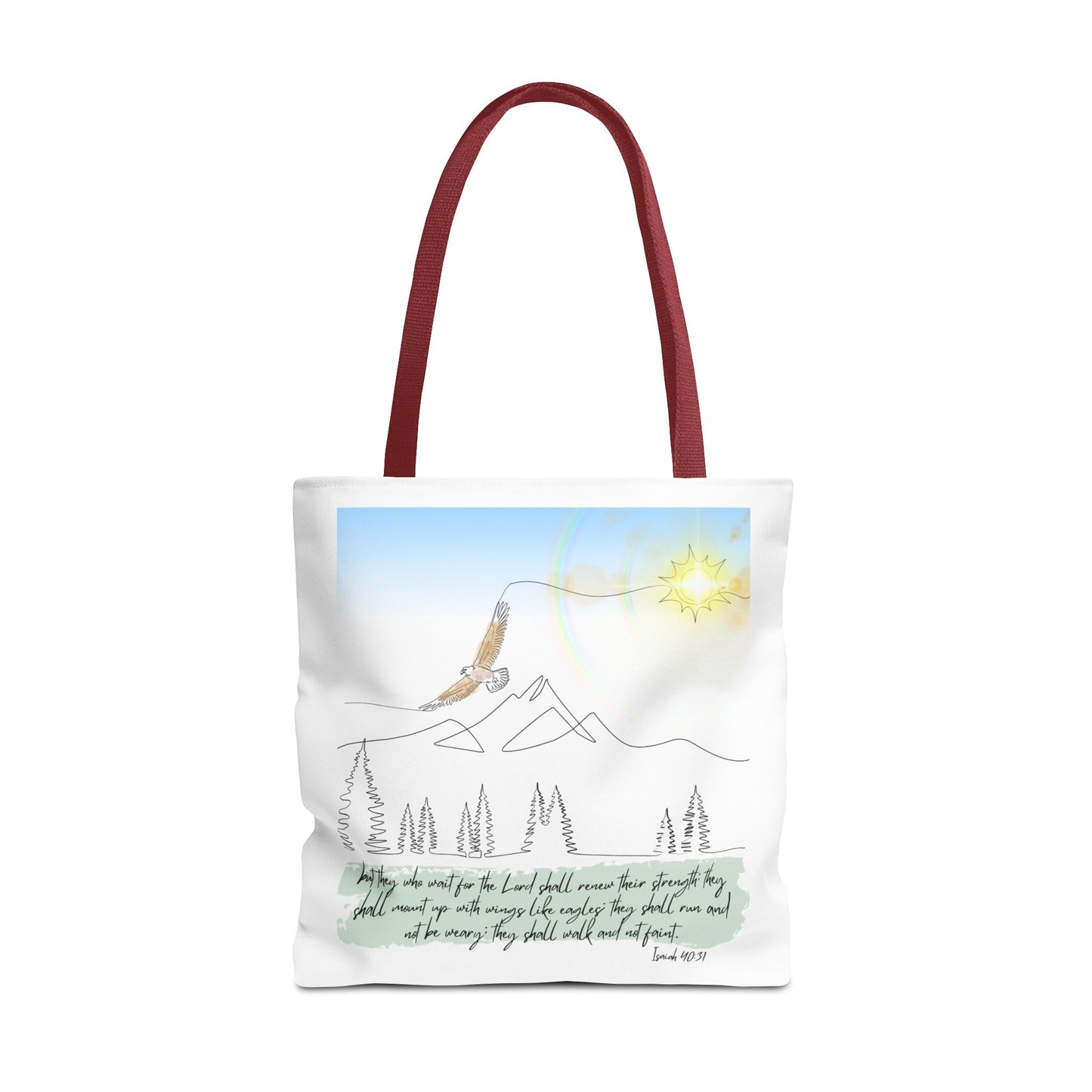 Wings like eagles Tote Bag