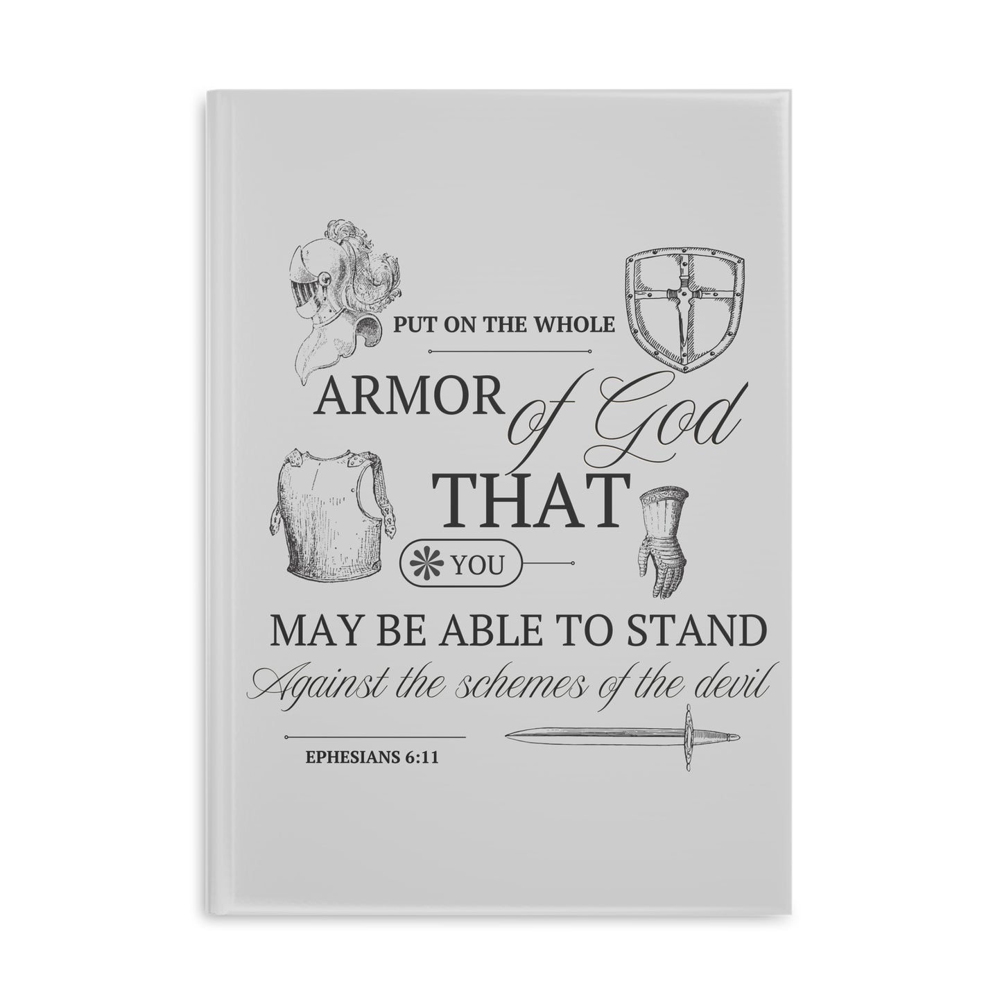 Grey Armor of God Hardcover Notebook