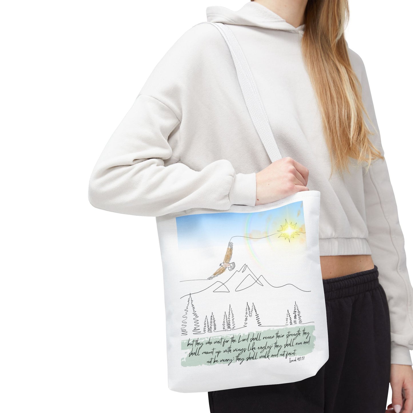 Wings like eagles Tote Bag