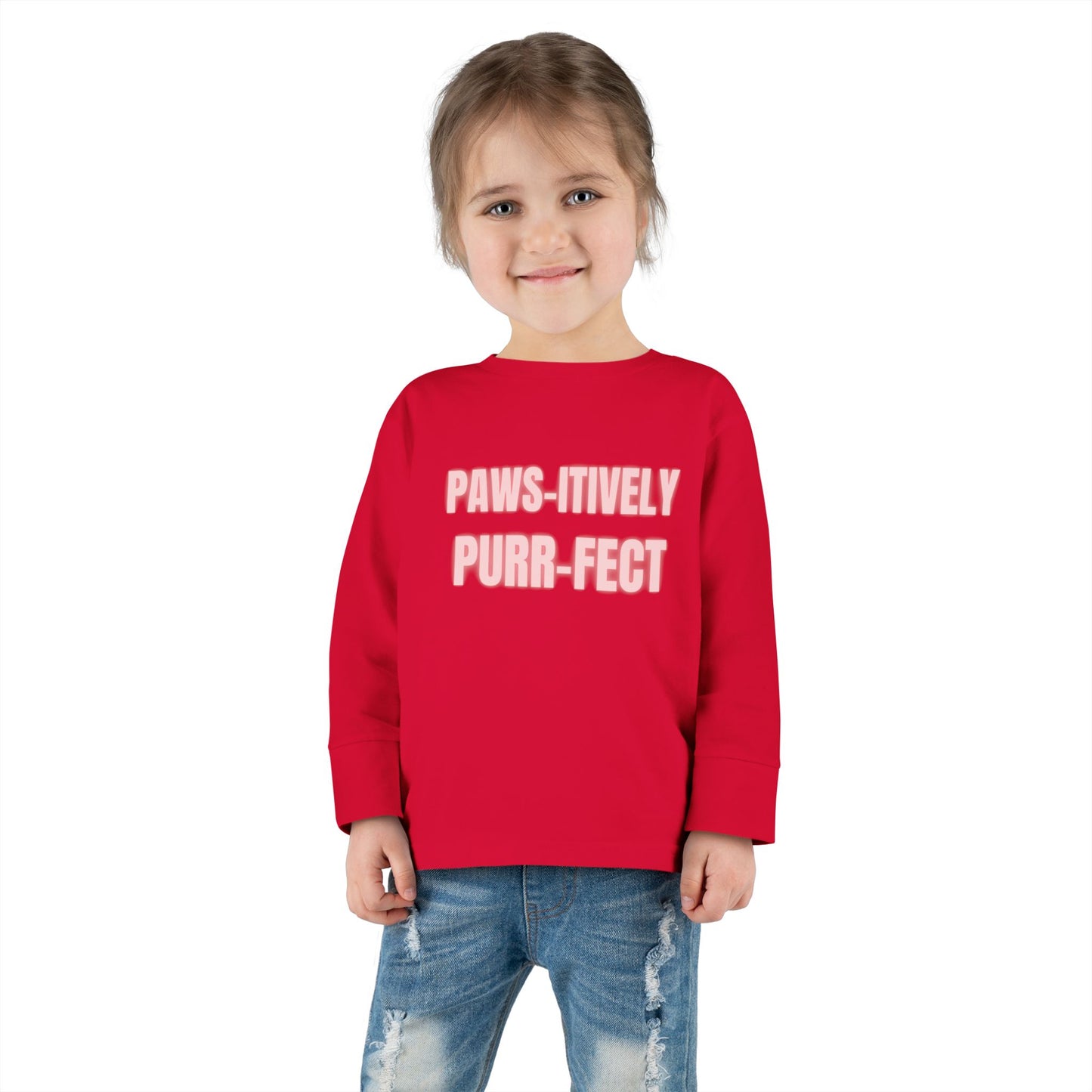 Paws-itively Purr-fect Toddler Long Sleeve Tee