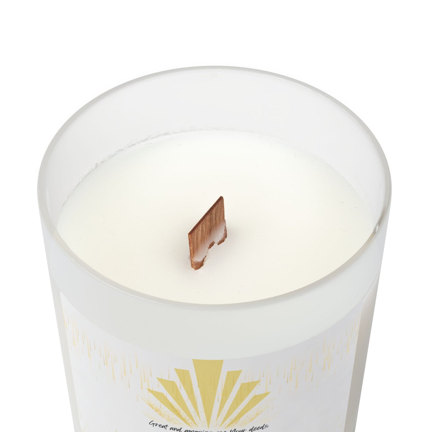 Revelation 15:3-4 Frosted Glass Candle, 11oz