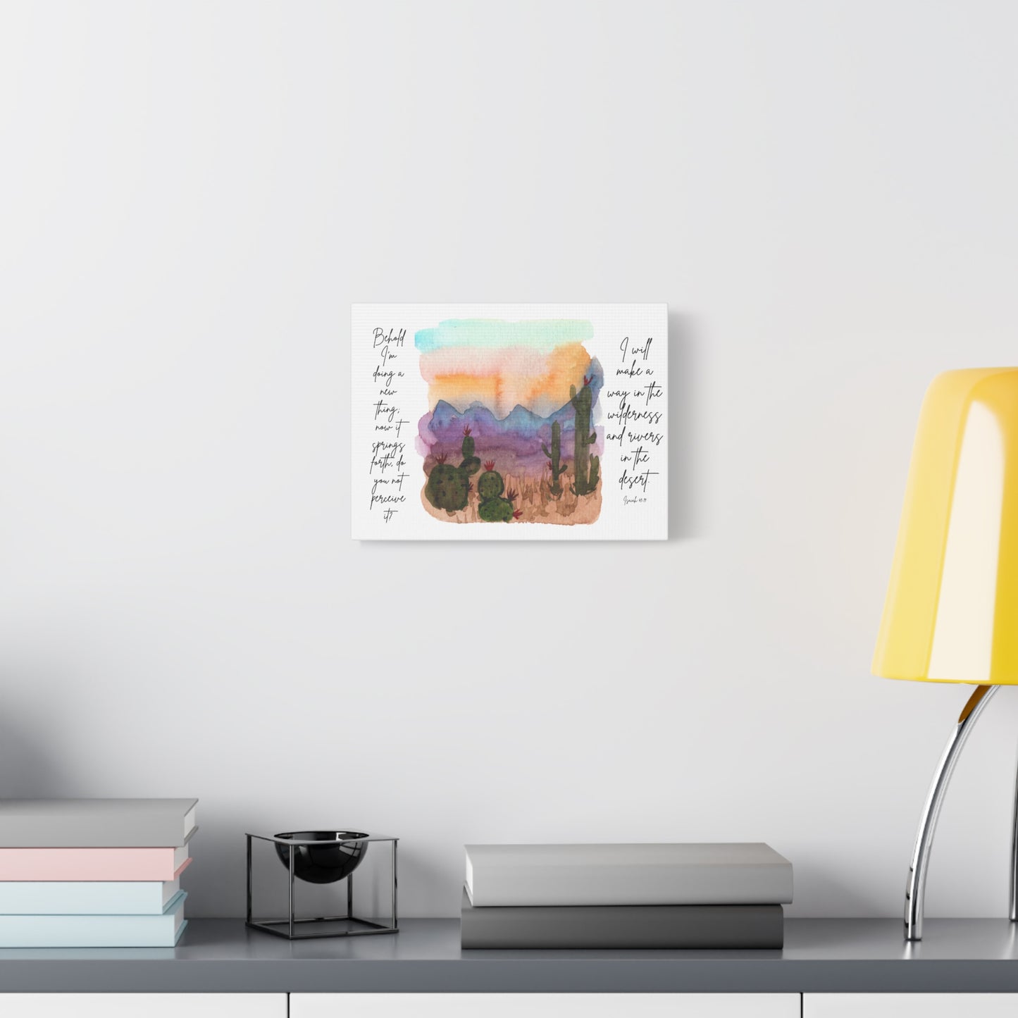 Behold ai’m Doing a New Thing Wall Canvas — Matte Stretched Canvas with Verse