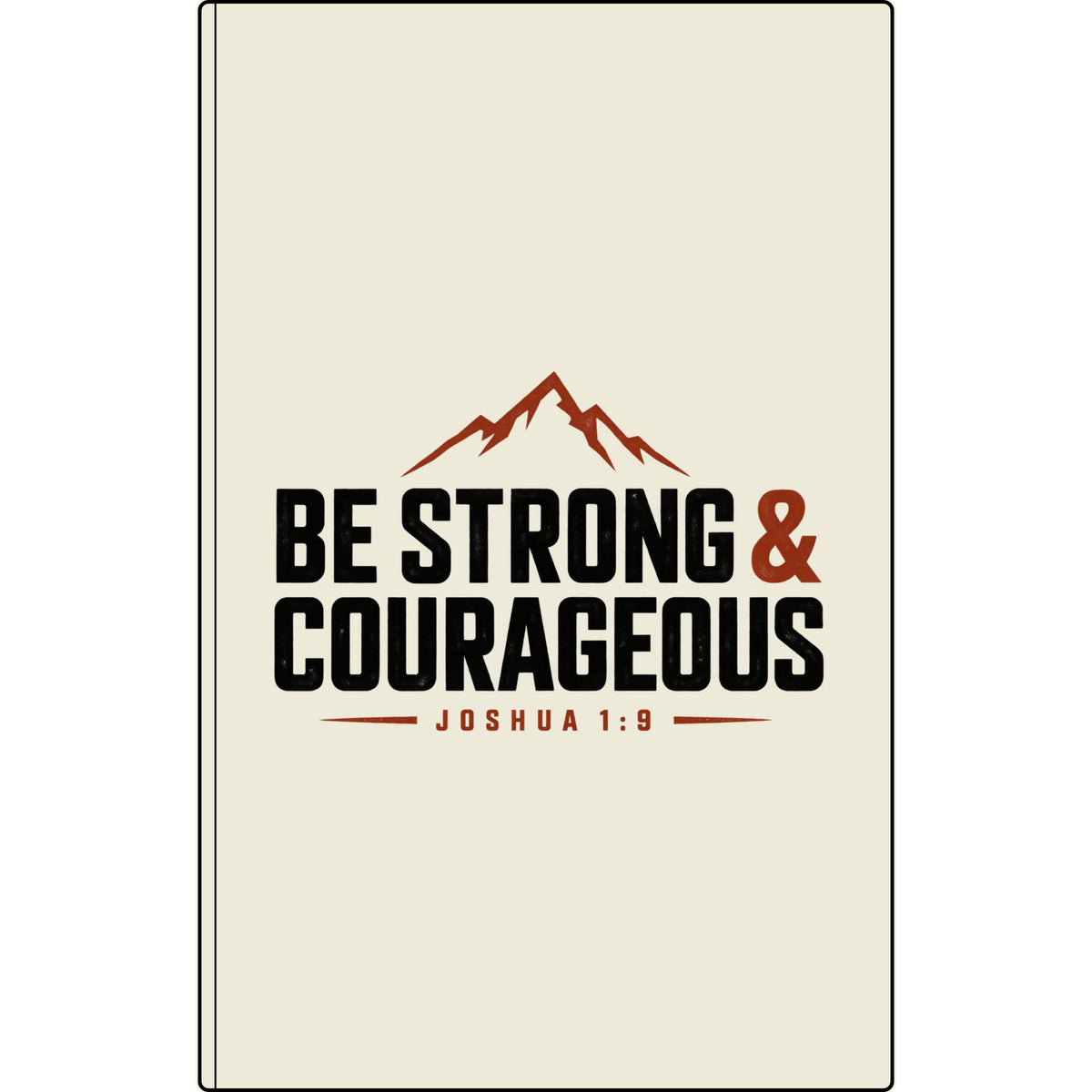 Engraved Vegan Leather Journal — "Be Strong & Courageous" Motivational Notebook