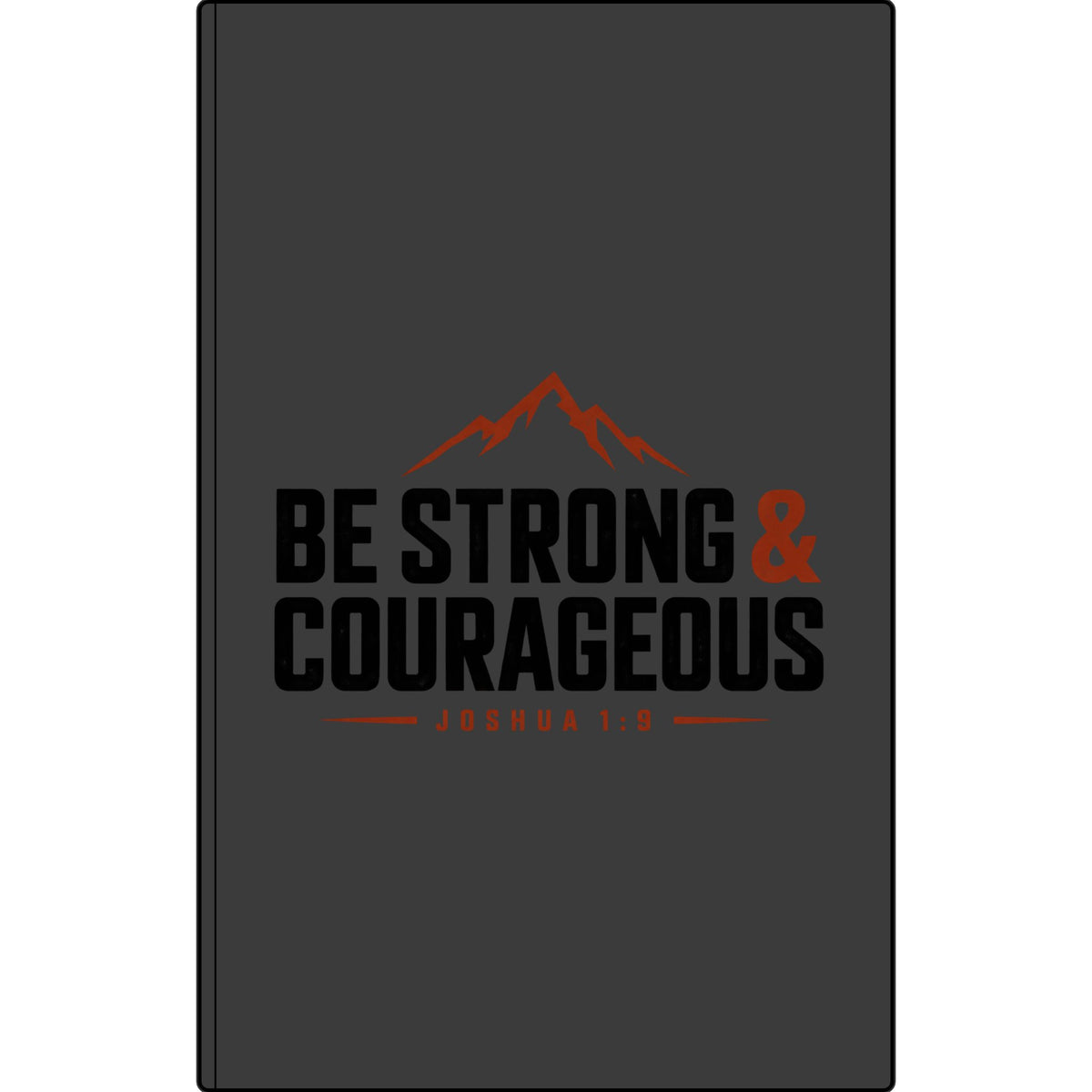Engraved Vegan Leather Journal — "Be Strong & Courageous" Motivational Notebook