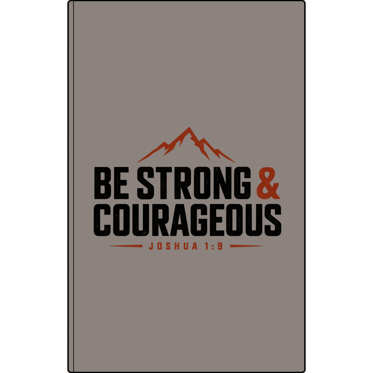 Engraved Vegan Leather Journal — "Be Strong & Courageous" Motivational Notebook