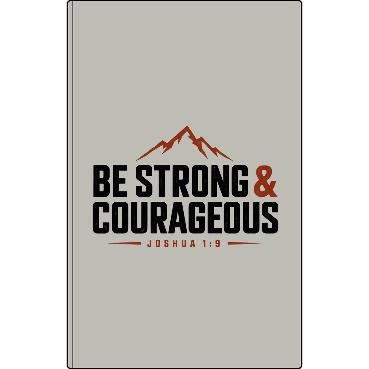 Engraved Vegan Leather Journal — "Be Strong & Courageous" Motivational Notebook