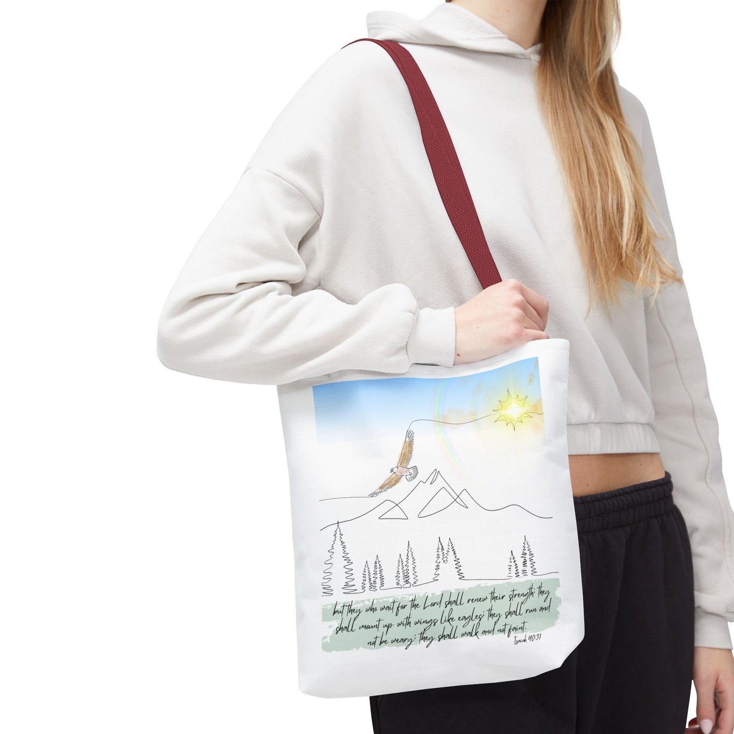 Wings like eagles Tote Bag