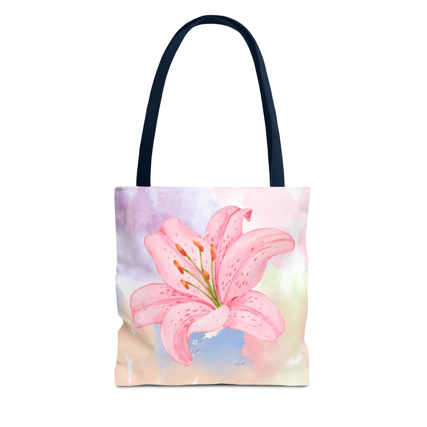 Pink Watercolor Lily Tote Bag