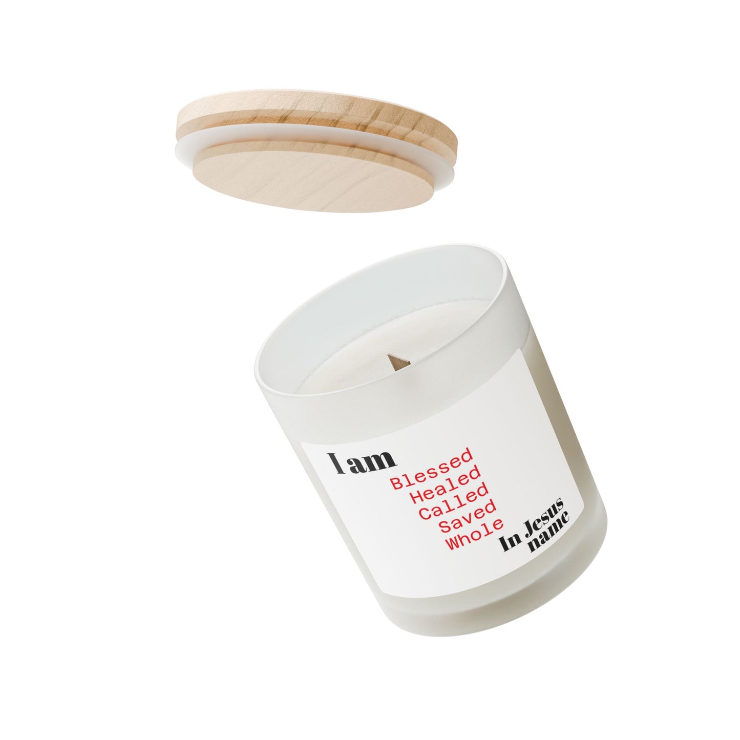 I Am Blessed Frosted Glass Candle, 11oz