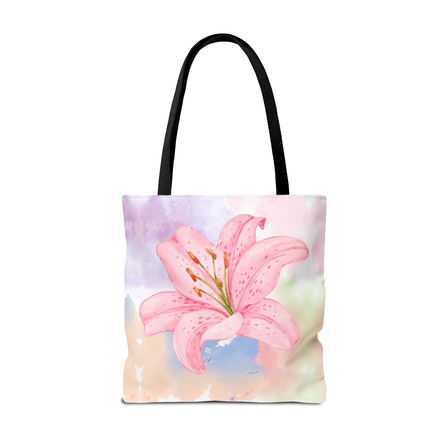 Pink Watercolor Lily Tote Bag