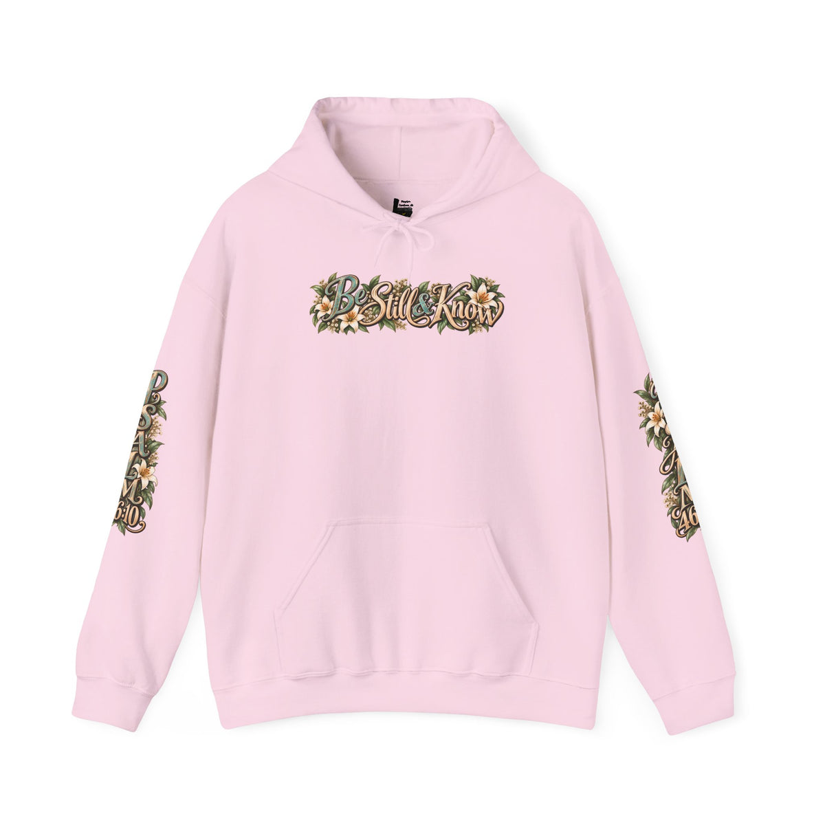 Be Still Hoodie — "Be Still, Know That I Am God" Christian Graphic Hooded Sweatshirt