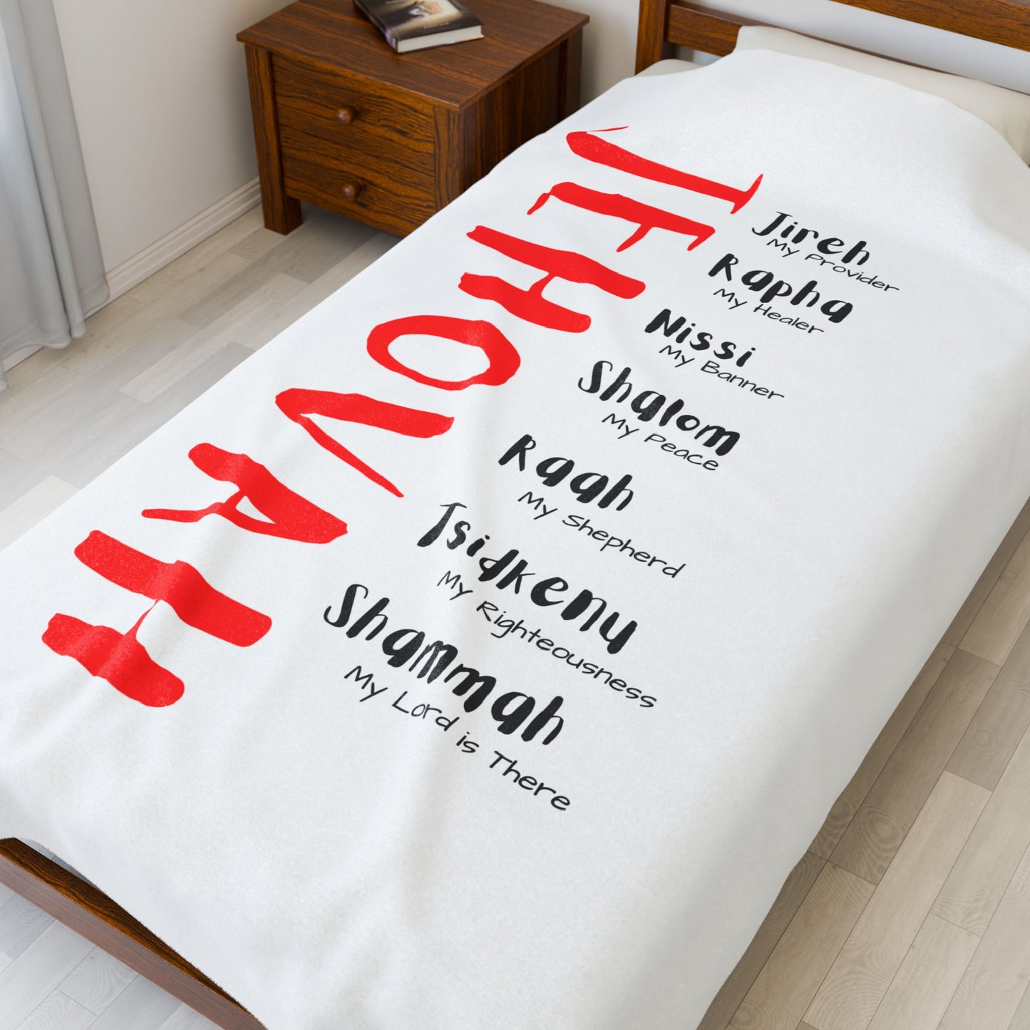 Jehovah Velveteen Plush Blanket