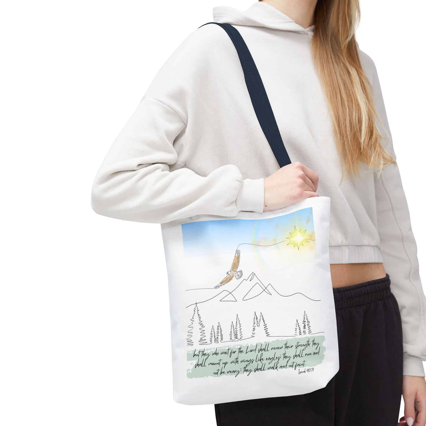 Wings like eagles Tote Bag