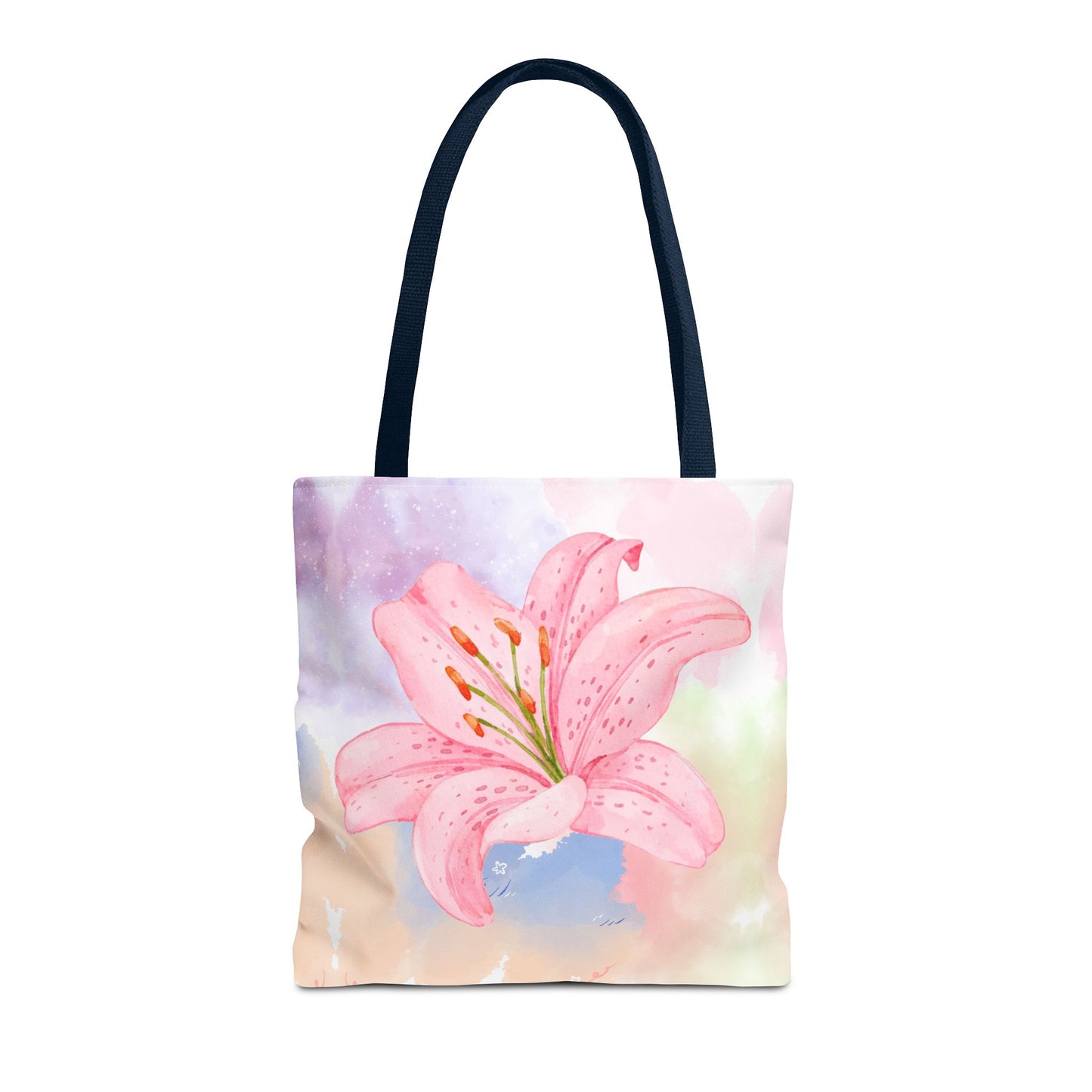 Pink Watercolor Lily Tote Bag