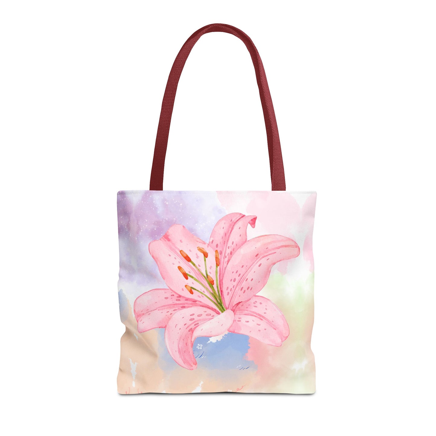 Pink Watercolor Lily Tote Bag