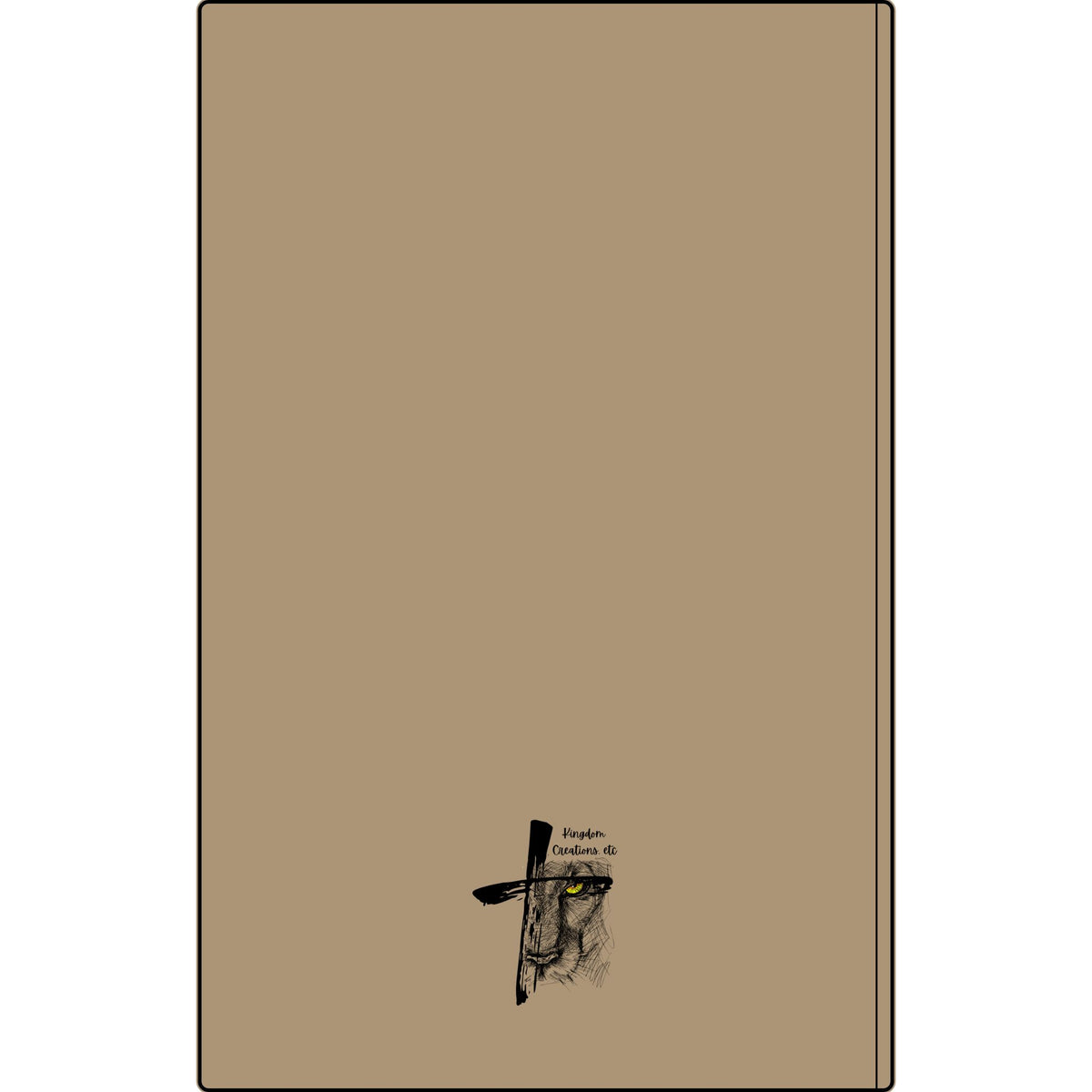 Engraved Vegan Leather Journal — "Courage Dear Heart" Floral Heart Psalm 31:24