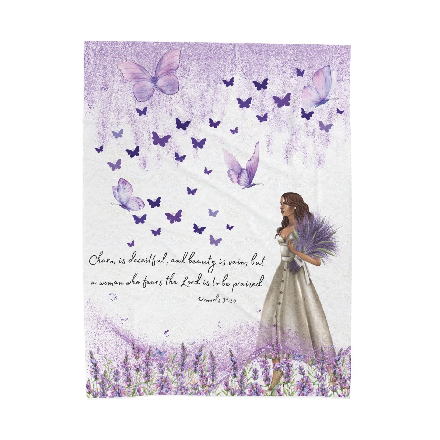 Proverbs 31:30 Velveteen Plush Blanket