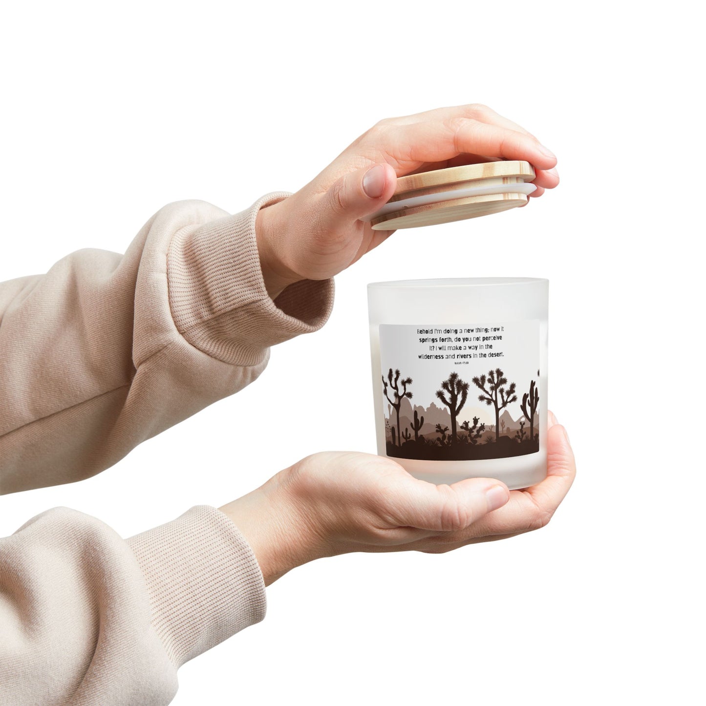 Doing a new thing Frosted Glass Candle, 11oz