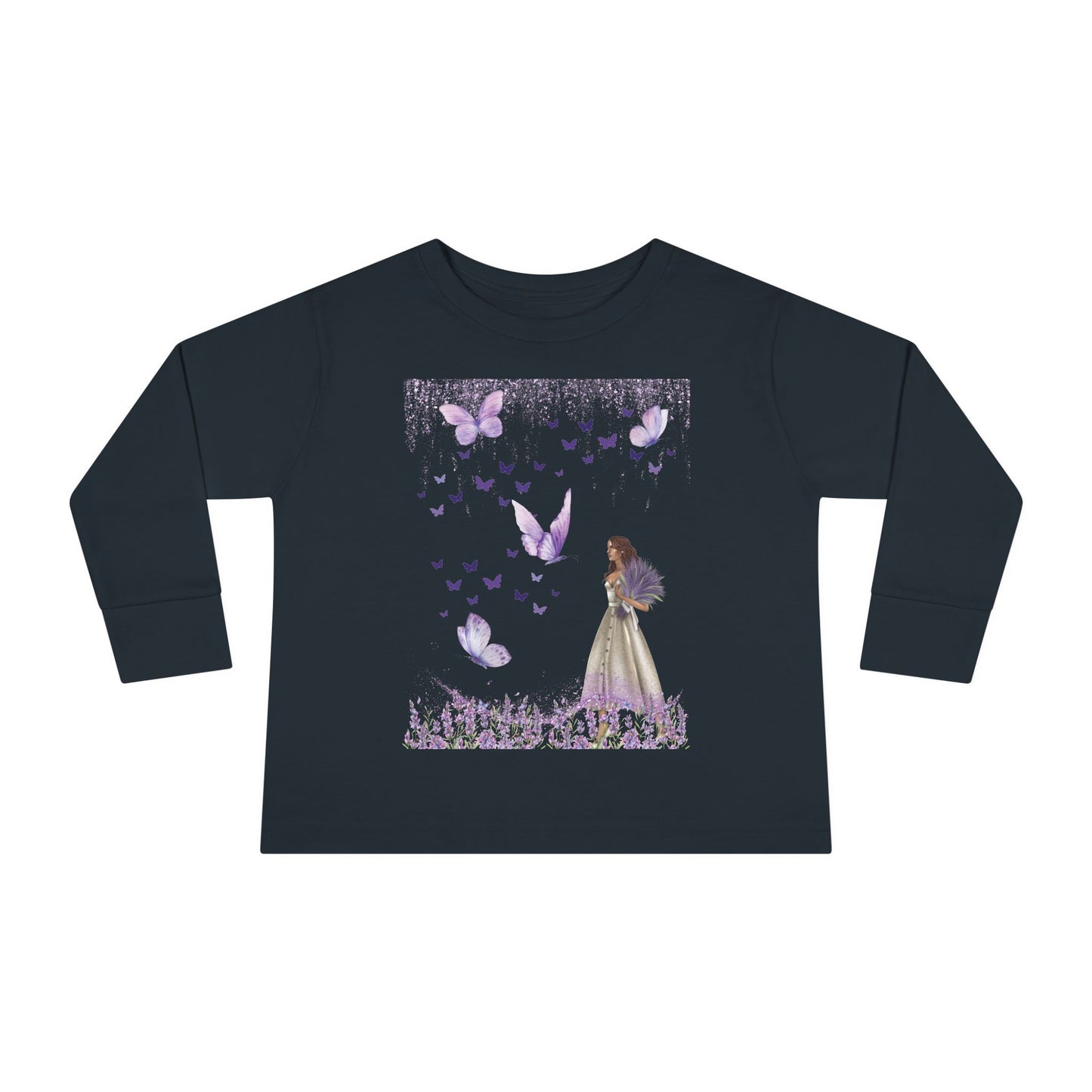 Lilac butterflies Toddler Long Sleeve Tee