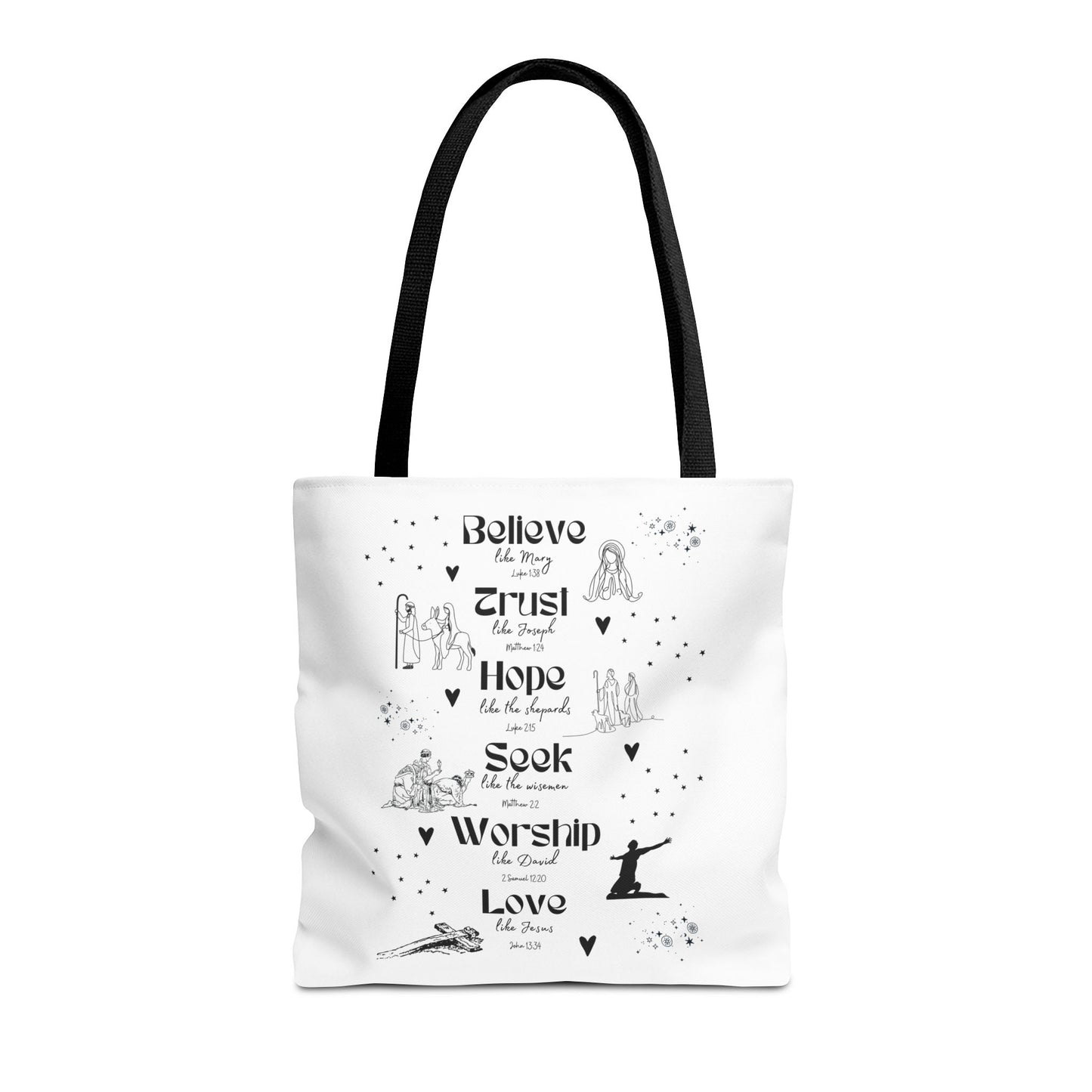 Believe like Mary Tote Bag