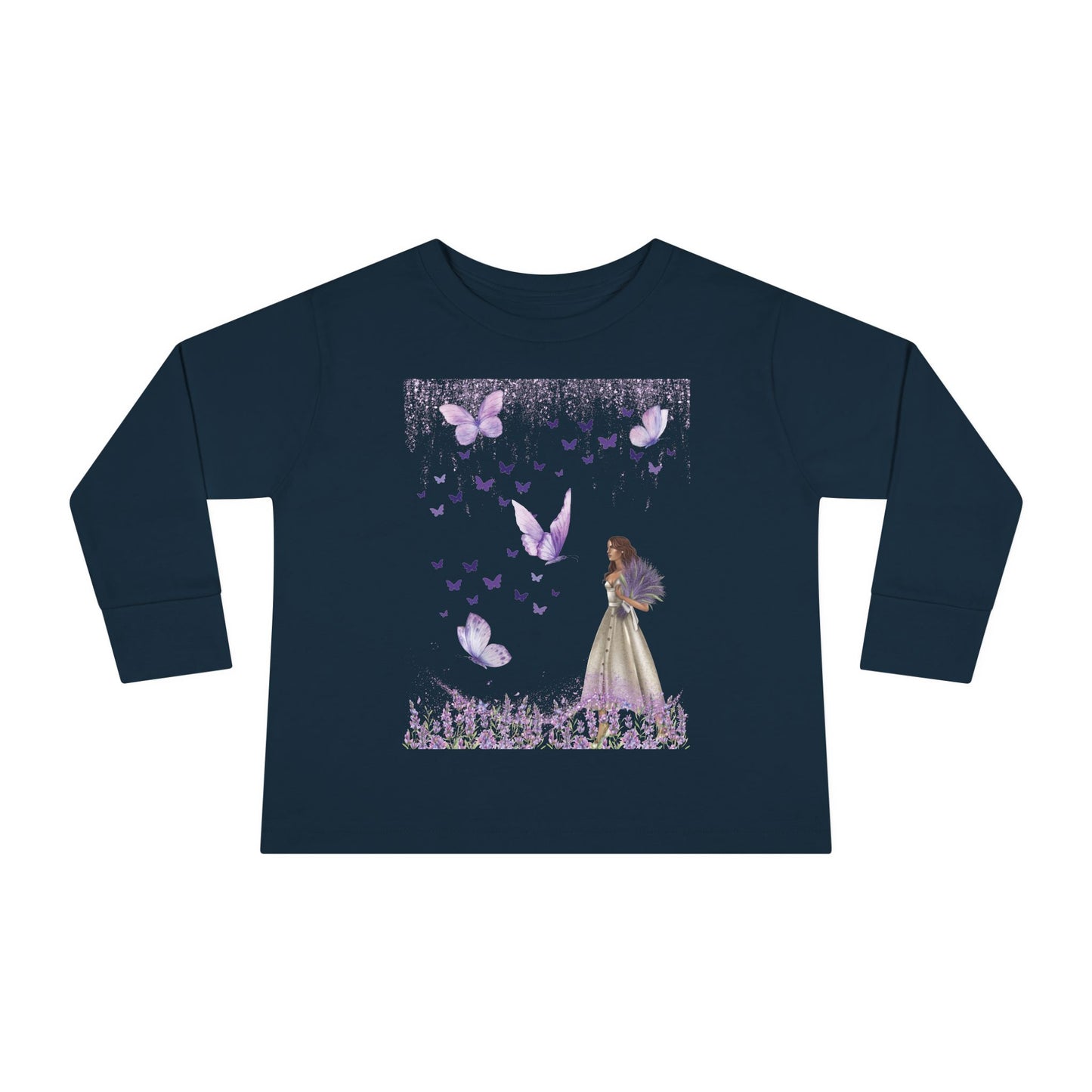 Lilac butterflies Toddler Long Sleeve Tee