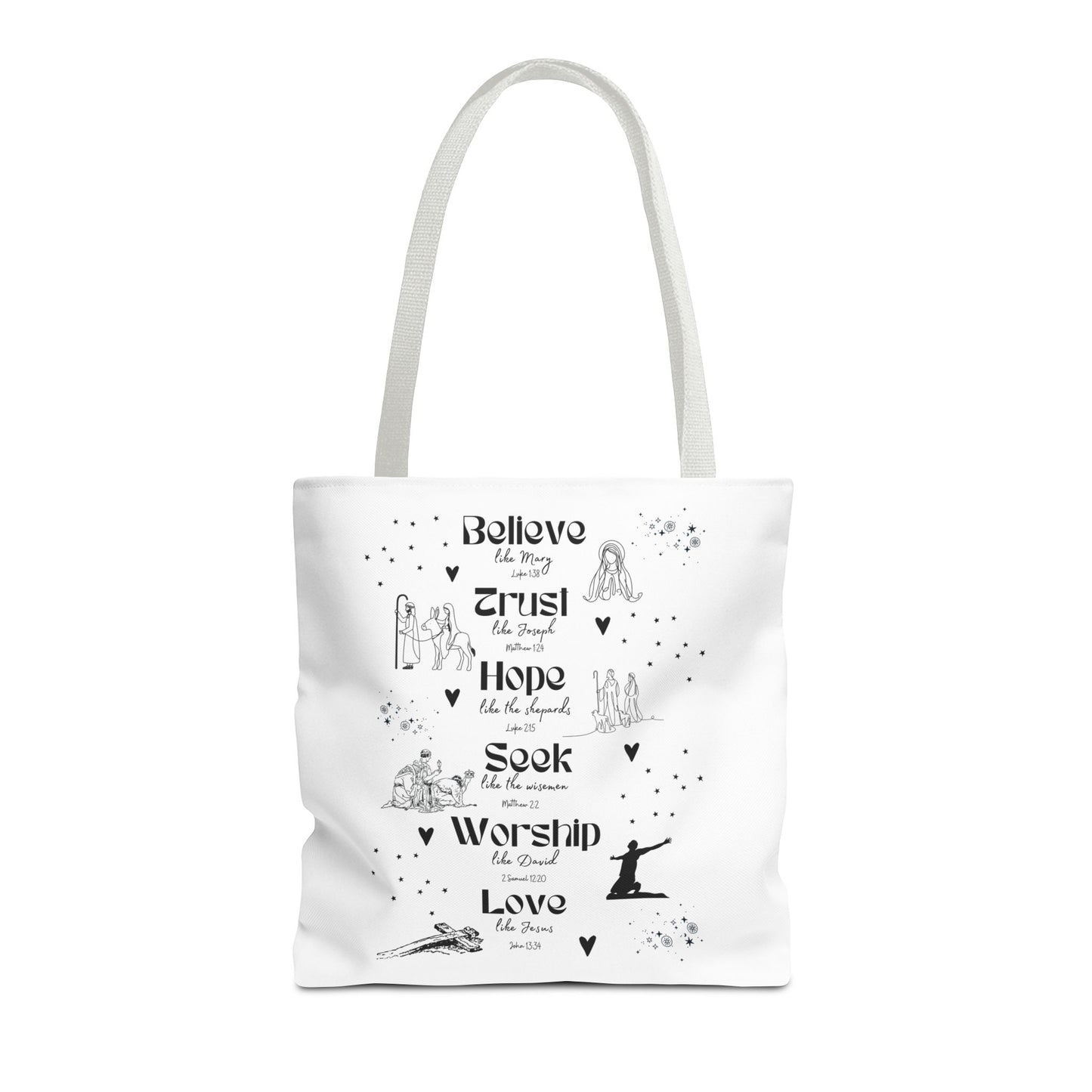 Believe like Mary Tote Bag