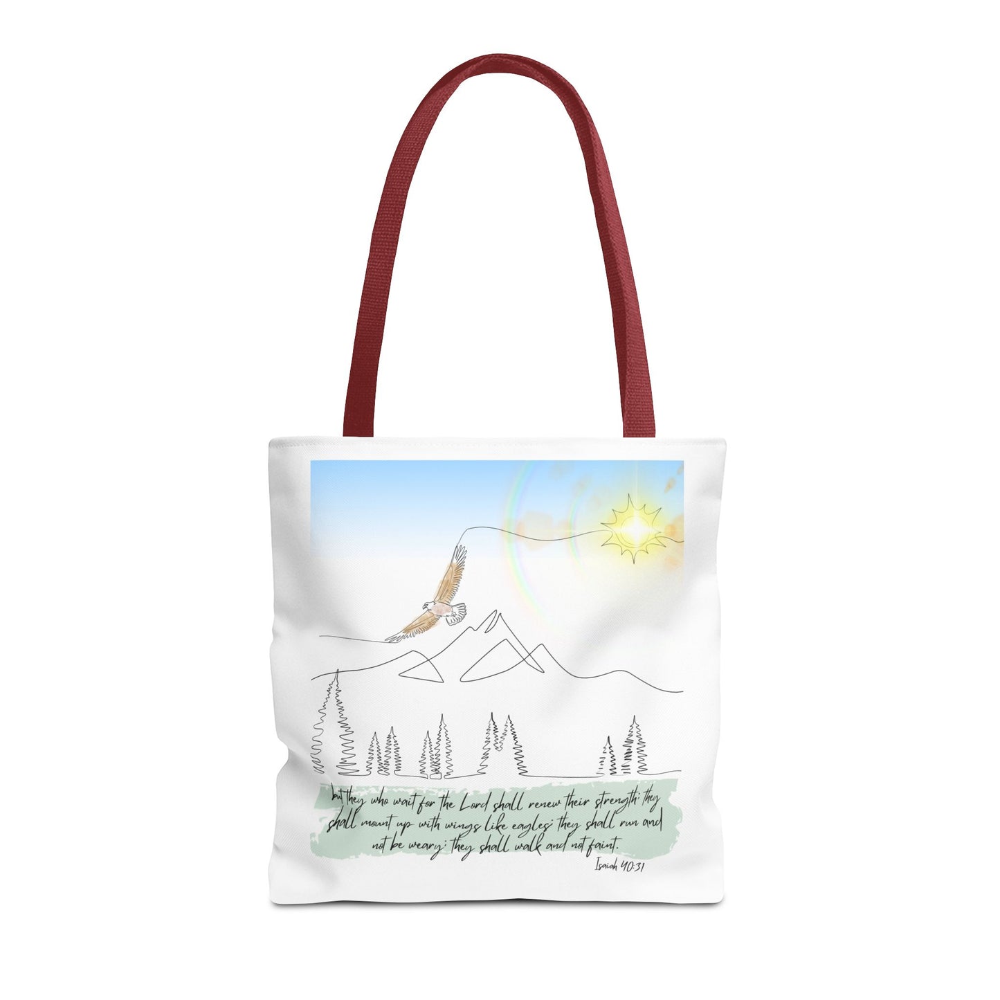 Wings like eagles Tote Bag