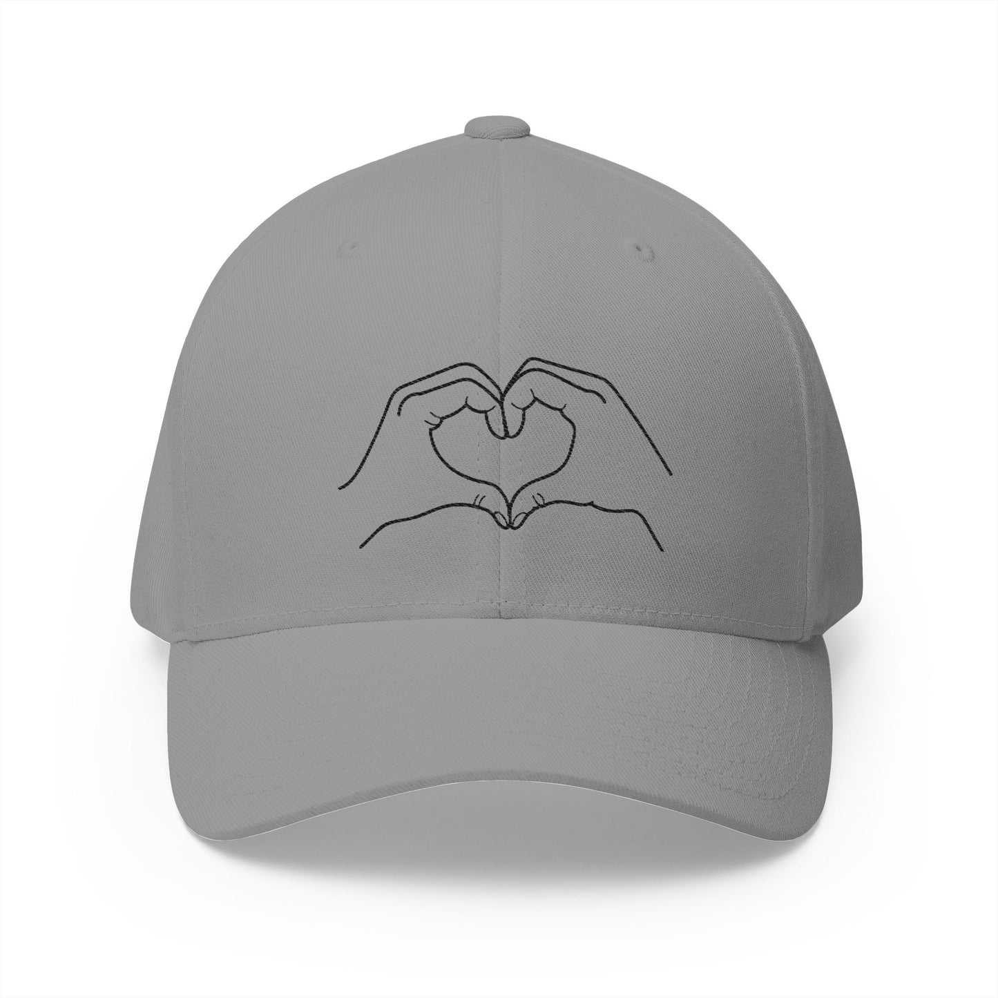 Love Embroidered Fitted Cap - Stay Positive & Stylish