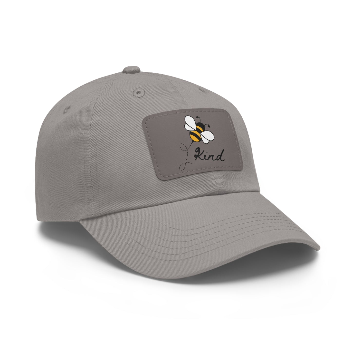 Bee Kind baseball cap with leather patch