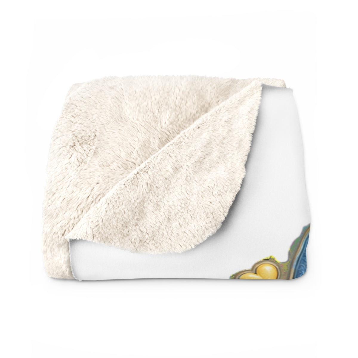 Sherpa Fleece Blanket — “Grow Through What You Pray Through” Floral Inspirational Throw